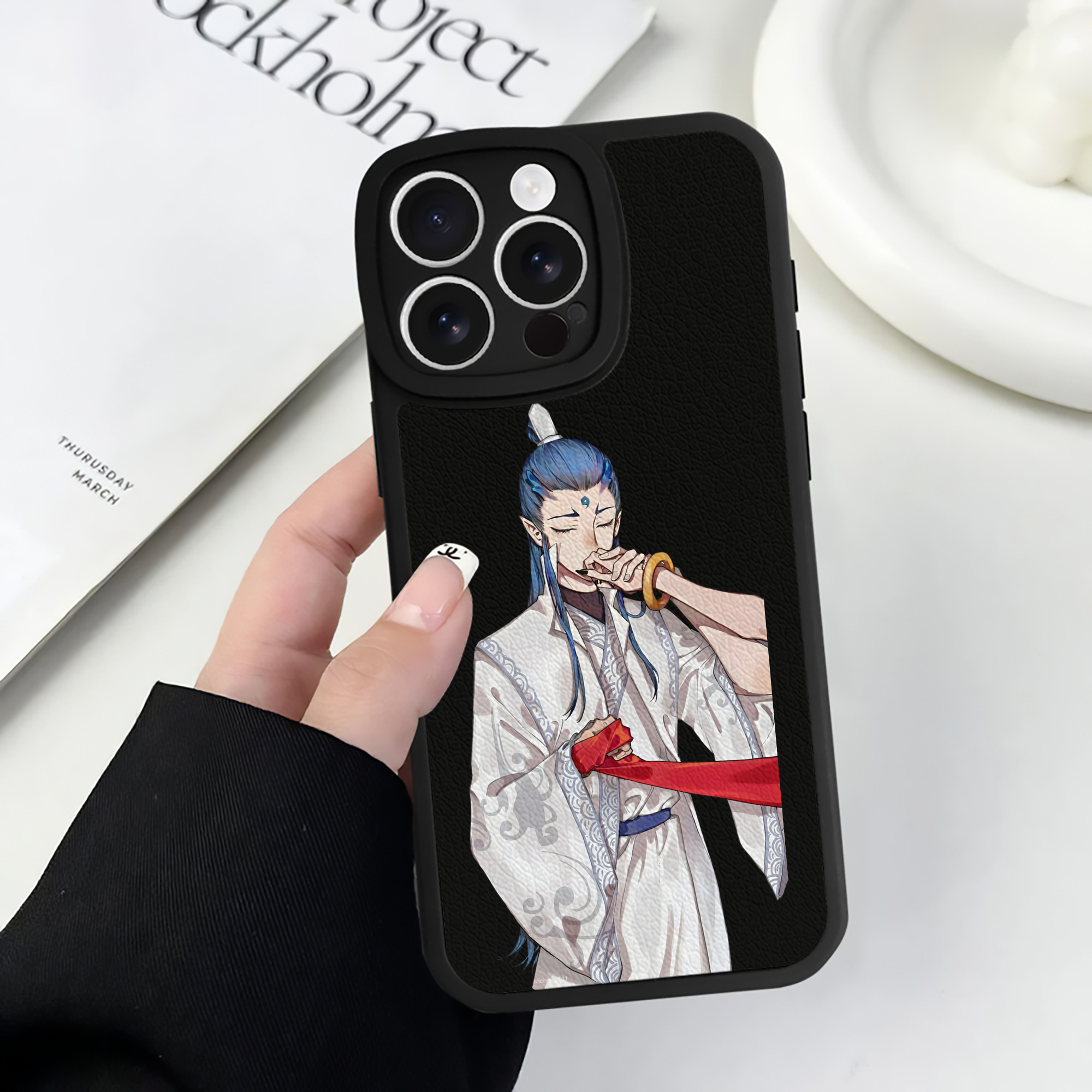 （画像用） Ne Zha 2 ナタ 魔童の大暴れ 【iPhone 16シリーズ対応】シリコンスマホケース（レザー調） 材質：シリコン